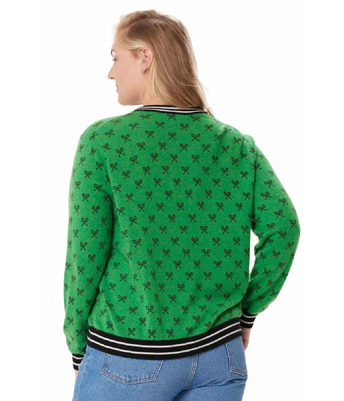 Cashmere Tennis Club Cardigan Golf Green