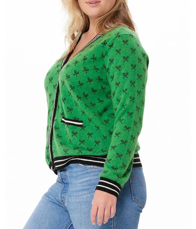 Cashmere Tennis Club Cardigan Golf Green