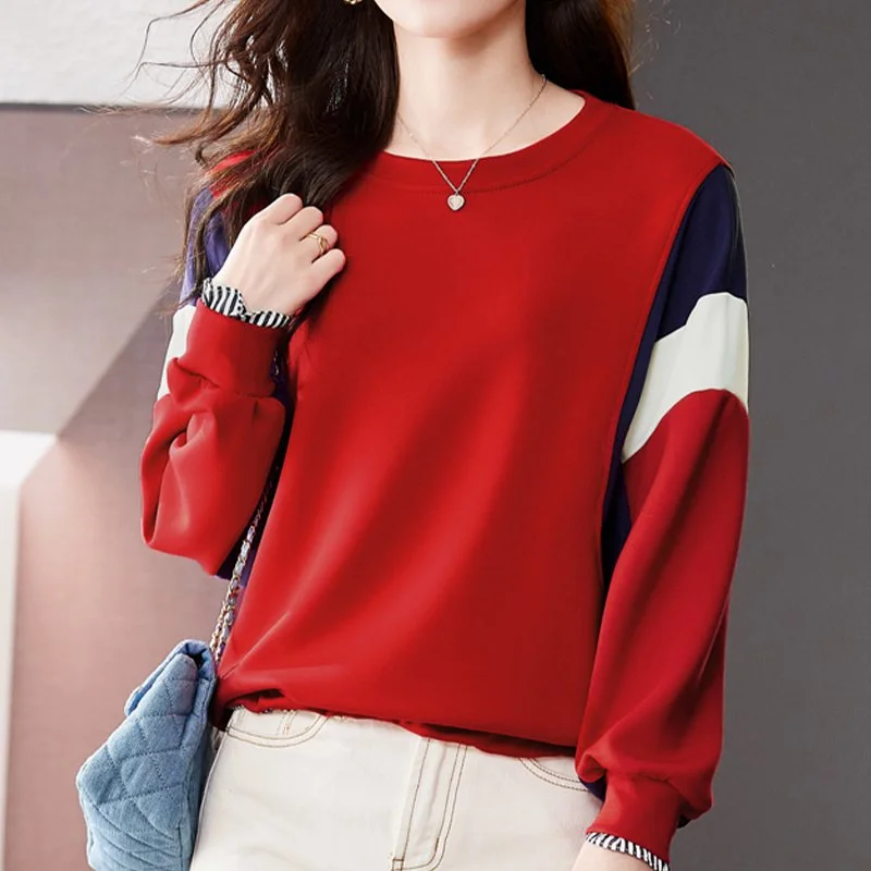 Casual Long Sleeve Shift Sweatshirt