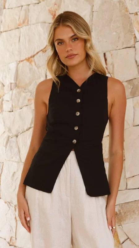 Eilish Vest - Black