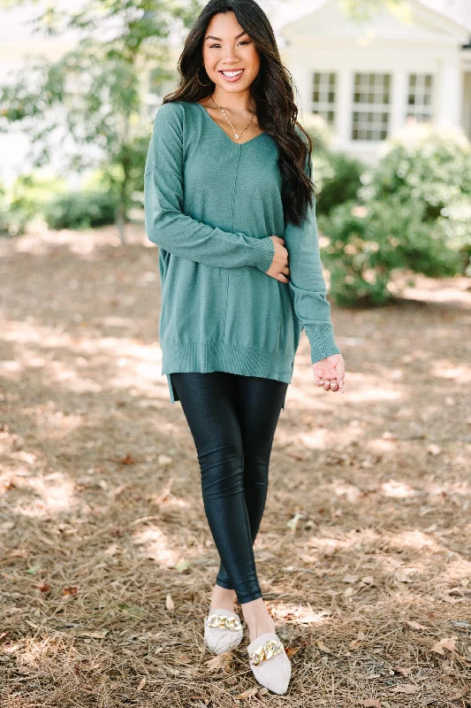 Get To Know You Sage Green Tunic