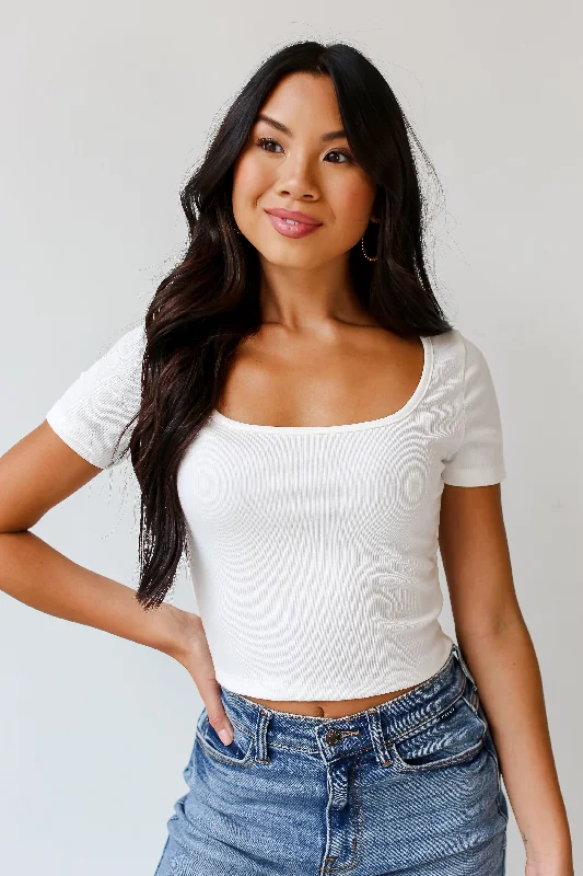 FINAL SALE - Gotta Have It Everyday Ribbed Crop Top