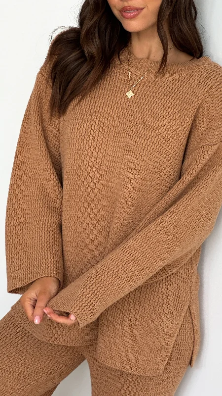 Jachai Knitted Jumper - Mocha