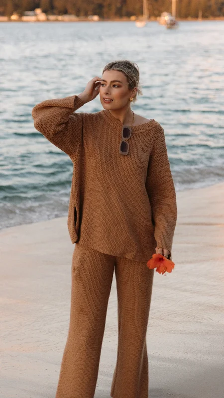 Jachai Knitted Jumper - Mocha