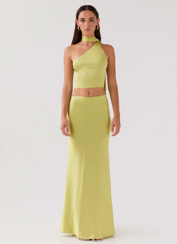 Josefina Scarf Top - Chartreuse