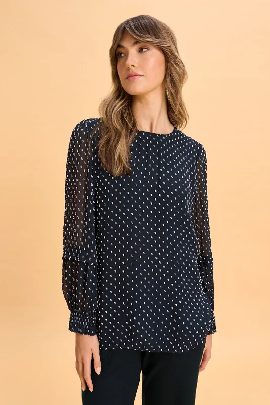 Crinkle Spot Blouse