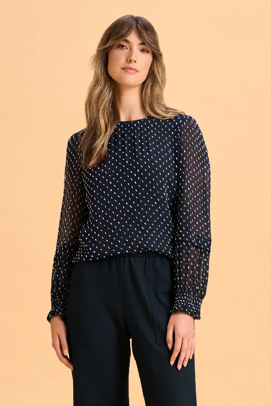 Crinkle Spot Blouse