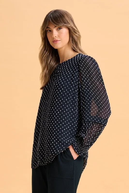 Crinkle Spot Blouse