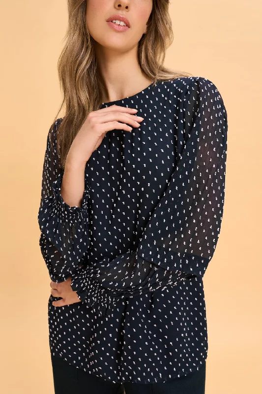 Crinkle Spot Blouse