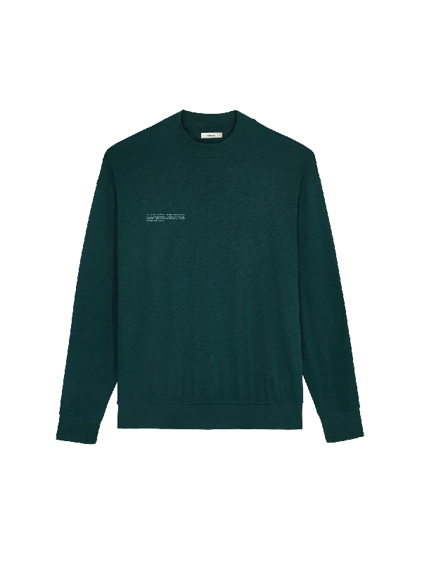 Men's Seaweed Lyocell Fine Knit Top—Foliage Green