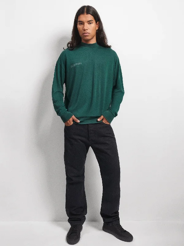 Men's Seaweed Lyocell Fine Knit Top—Foliage Green