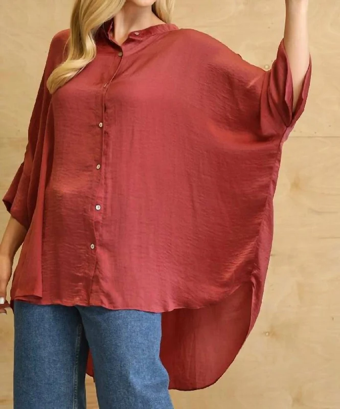 Never Let Go Tunic In Marsala