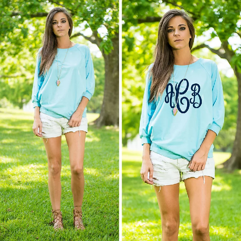 Slouchy Dolman Sky Blue Tunic