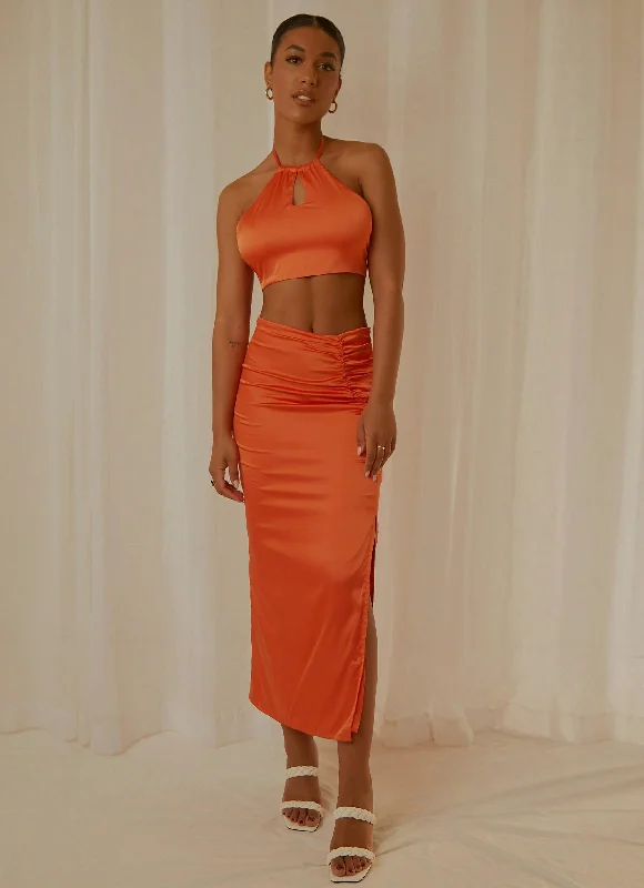 Summer Evenings Halter Top - Orange