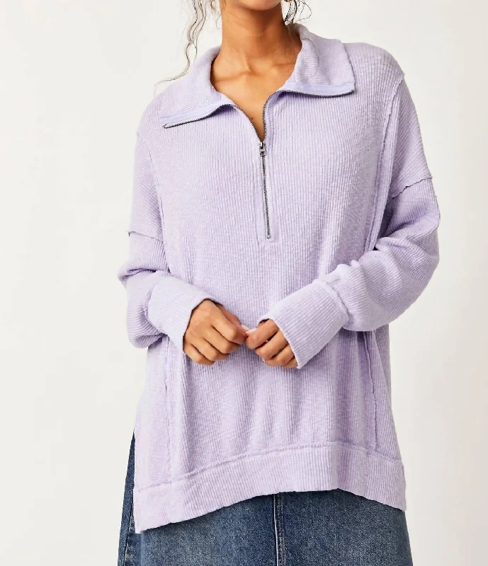 Walk Away Tunic Top In Lavender