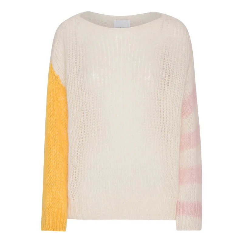 Amira Pullover - Yellow/ White/ Light Pink