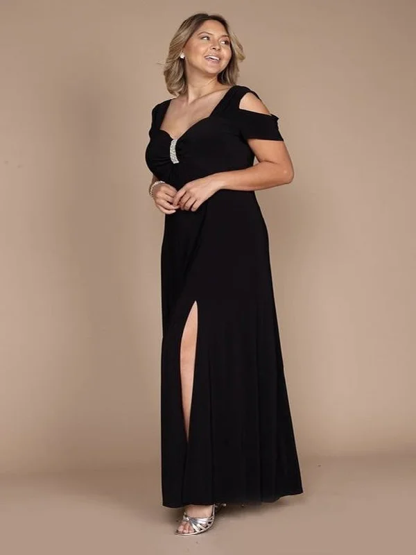 Diamanté Plus Size Gown in Black