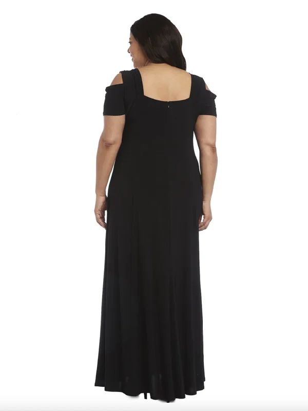 Diamanté Plus Size Gown in Black