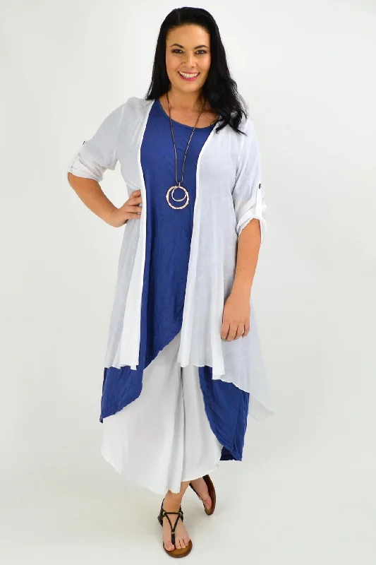 Deep Blue Sea Hi Low Tunic Top