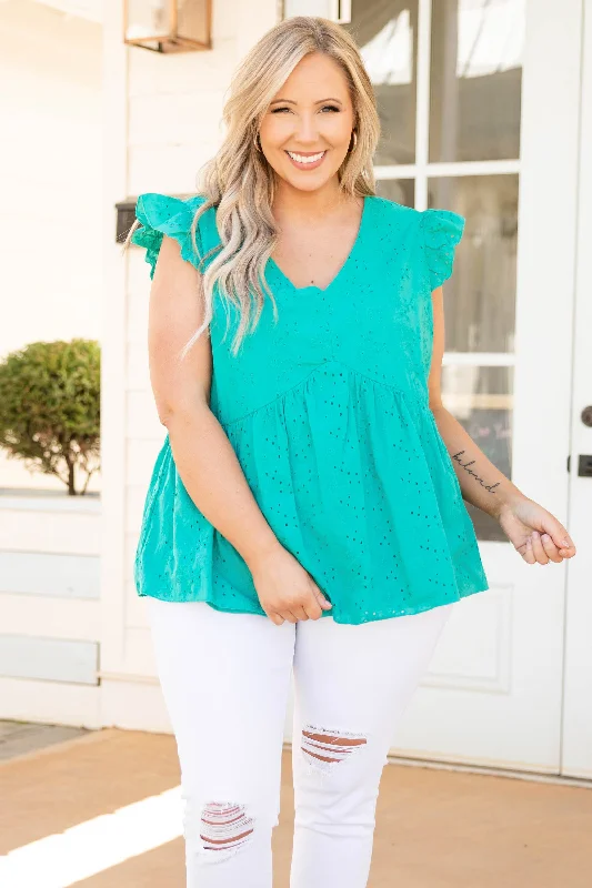 Dunes And Daydreams Top, Emerald