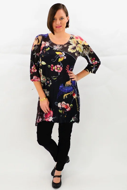 Frans Flower Garden Tunic Top