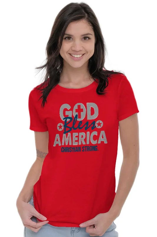 God Bless Christian Ladies T Shirt