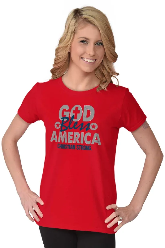 God Bless Christian Ladies T Shirt