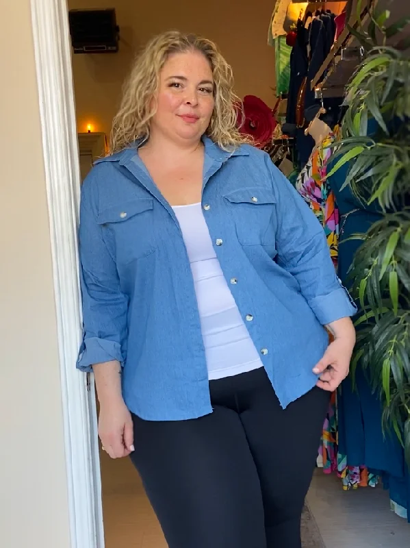 Lana Plus Size Jean Shirt