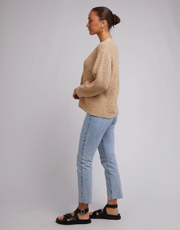 Silent Theory Arlo Knit Cardi Oatmeal