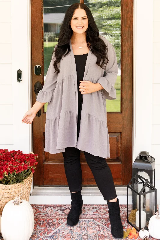 Under The Moon Cardigan, Gray