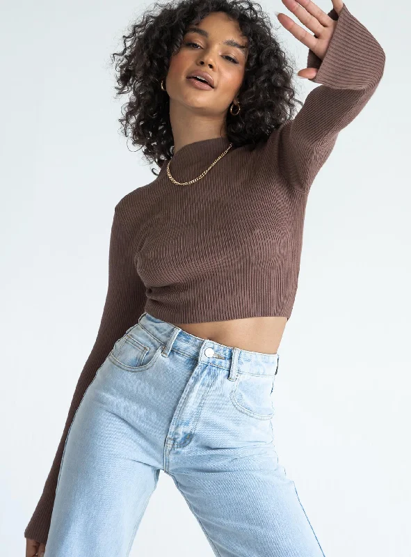 Arthur Long Sleeve Top Brown