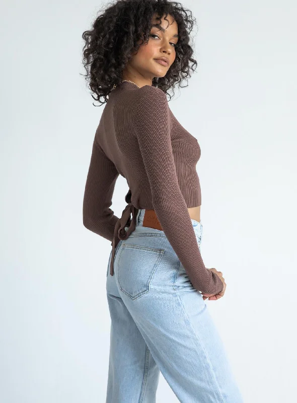 Arthur Long Sleeve Top Brown