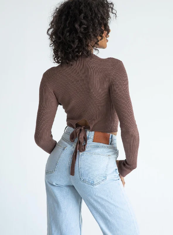 Arthur Long Sleeve Top Brown