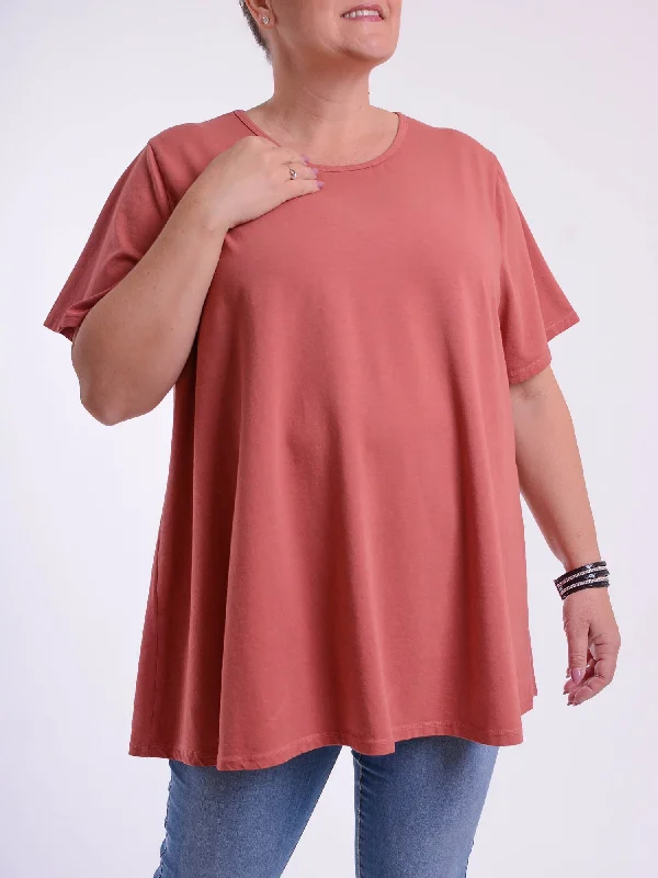 Basic Cotton Swing T Shirt - Round Neck 10516