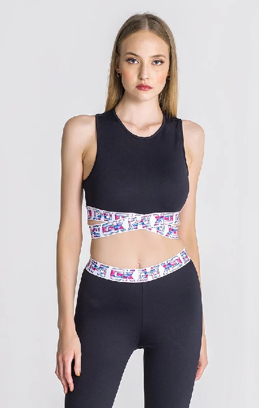 Black GK Play Crop Top