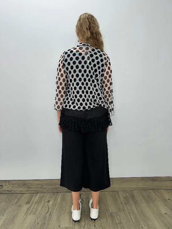 Black Dots Mesh Bolero Shrug