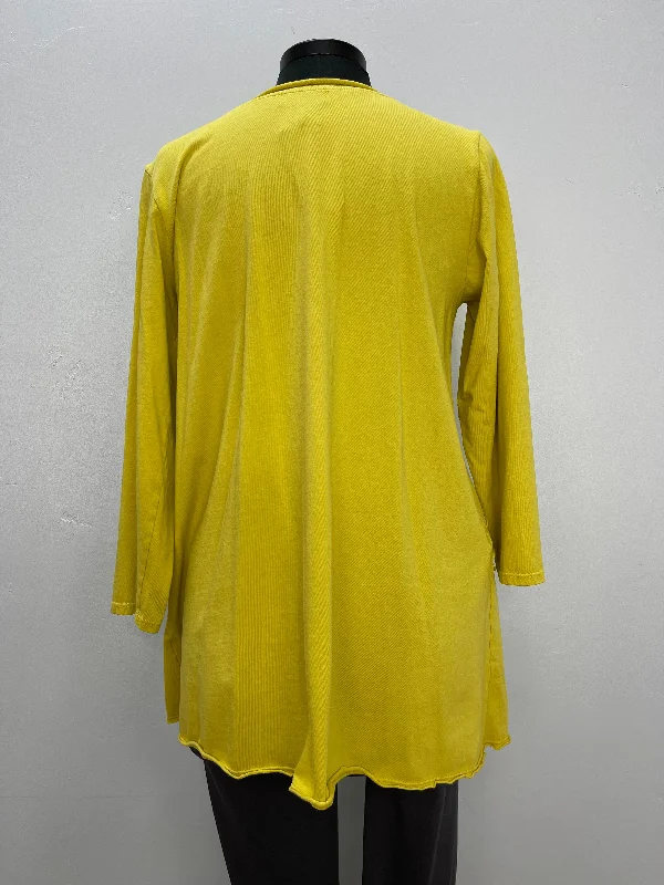 Citrus 3/4 Sleeve Tunic with Raw Edge