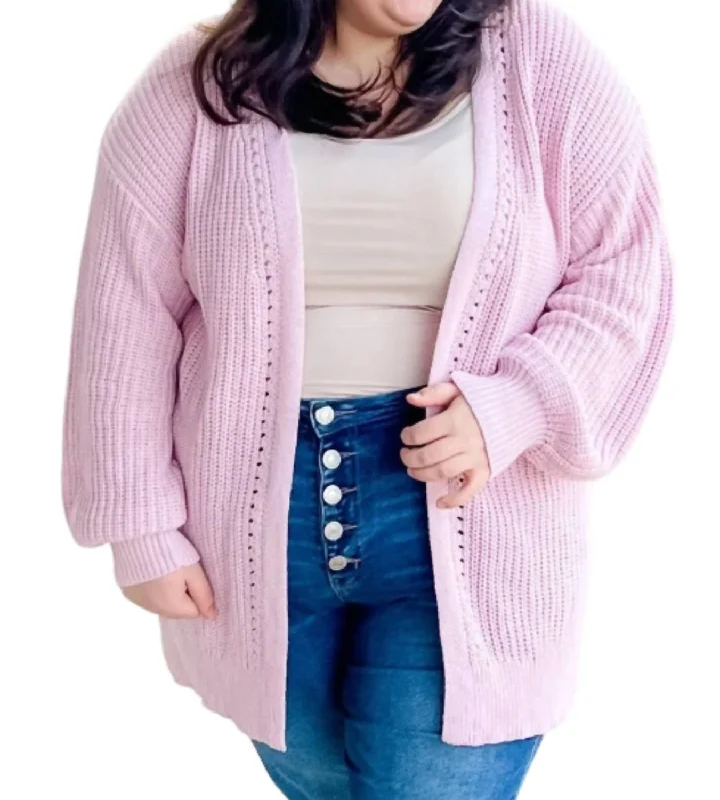 Clarette Cardigan In Pink