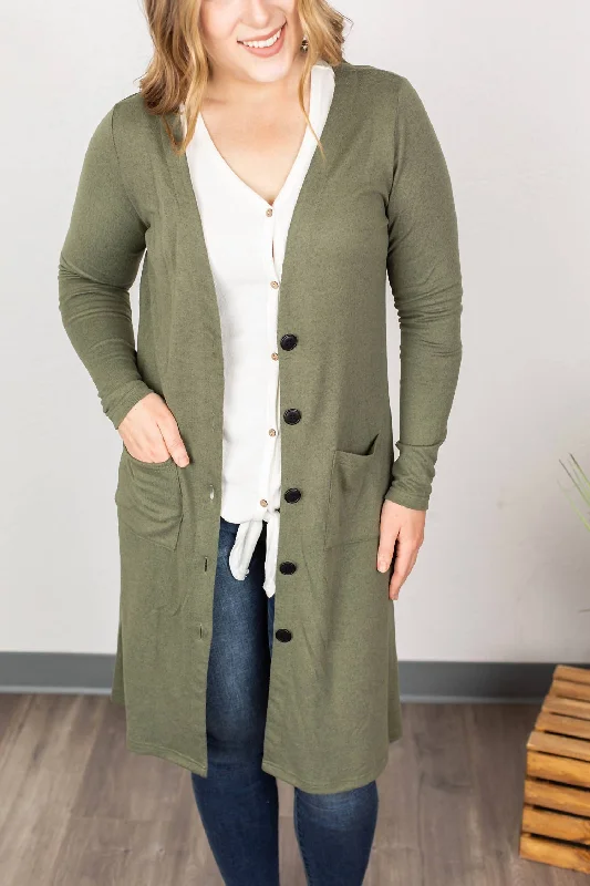 Colbie Cardigan In Olive