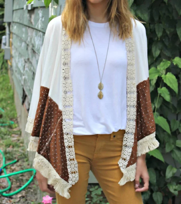 Large / ivory/brown