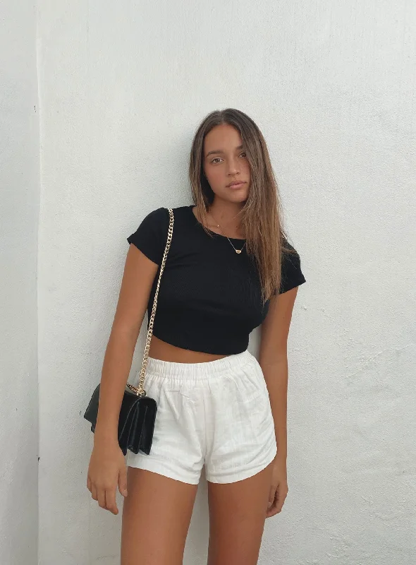 The Classic Cropped Tee Black