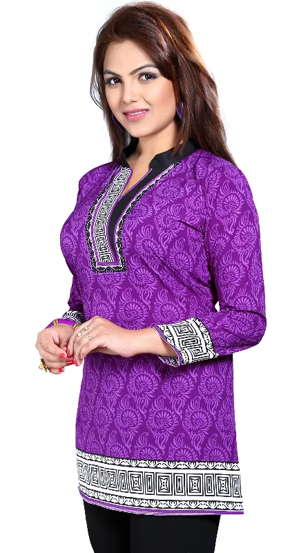 Elegant Purple India Kurtis Online – Stylish Short Kurti for Women