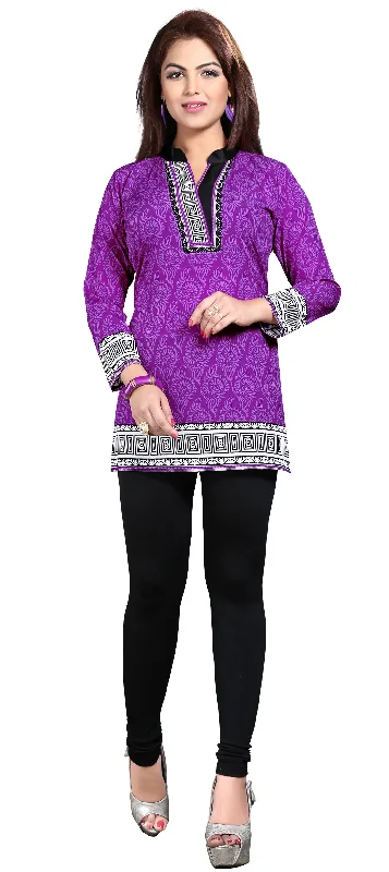 Elegant Purple India Kurtis Online – Stylish Short Kurti for Women