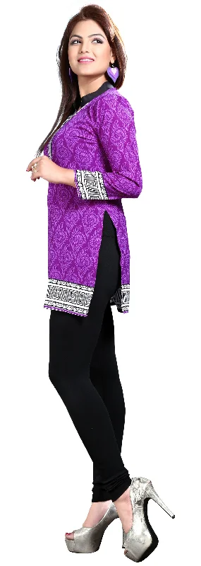 Elegant Purple India Kurtis Online – Stylish Short Kurti for Women