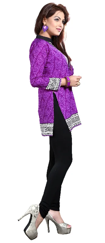 Elegant Purple India Kurtis Online – Stylish Short Kurti for Women