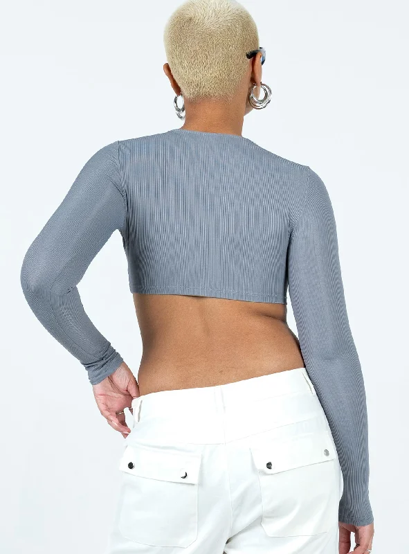 Finney Long Sleeve Top Grey