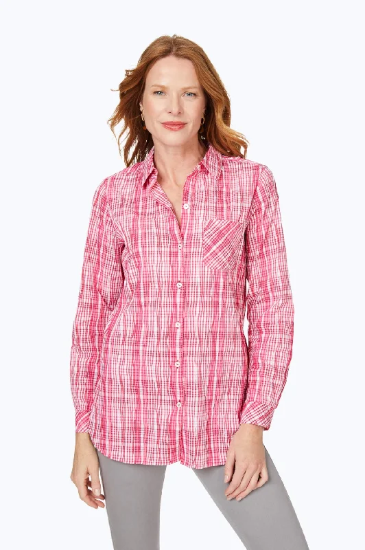 Rose Red Purely Plaid Crinkle / 8