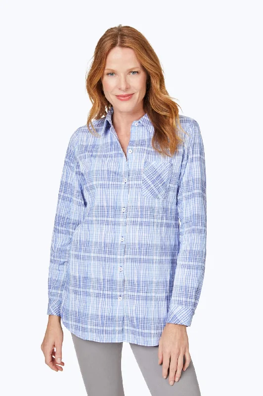 Iris Bloom Purely Plaid Crinkle / 10