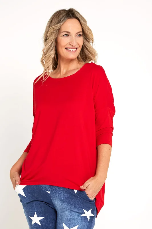 Irena Bamboo Top - Red