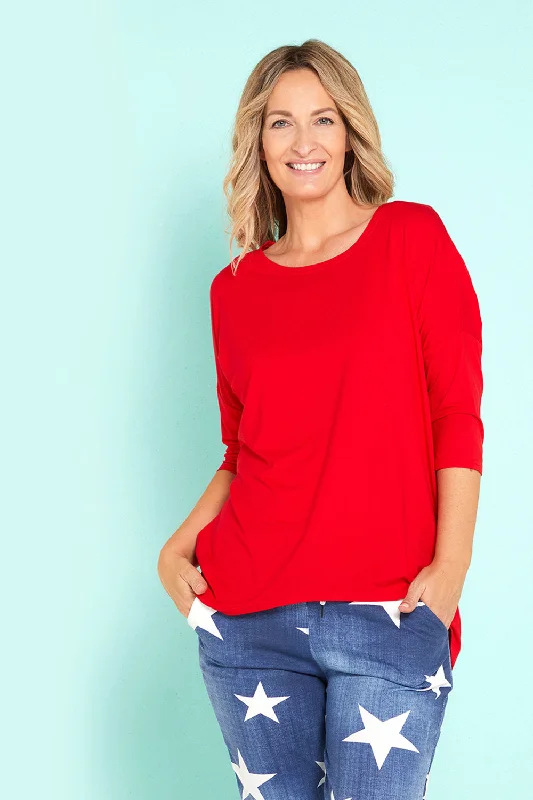 Irena Bamboo Top - Red